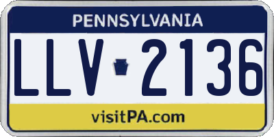PA license plate LLV2136