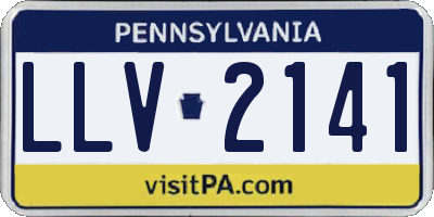 PA license plate LLV2141