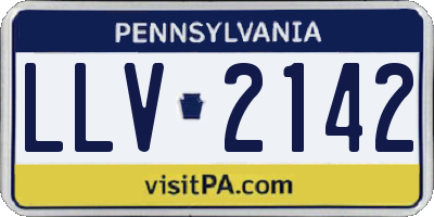 PA license plate LLV2142