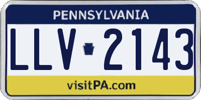 PA license plate LLV2143