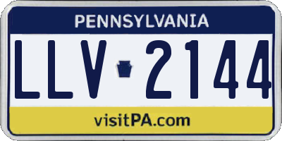 PA license plate LLV2144