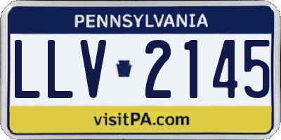PA license plate LLV2145