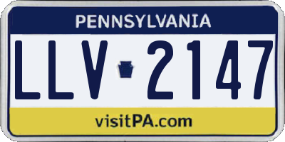 PA license plate LLV2147