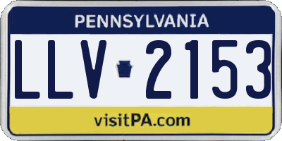 PA license plate LLV2153