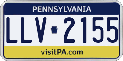 PA license plate LLV2155