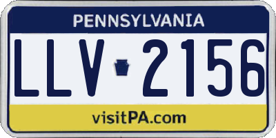 PA license plate LLV2156