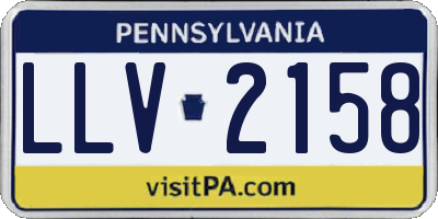 PA license plate LLV2158