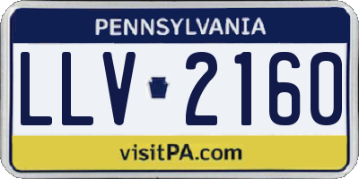 PA license plate LLV2160