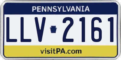 PA license plate LLV2161