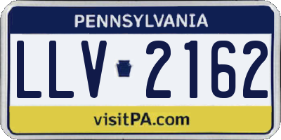 PA license plate LLV2162