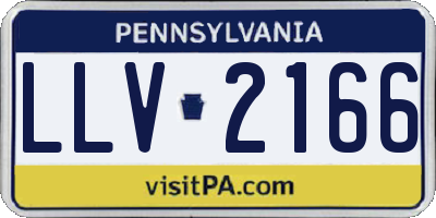 PA license plate LLV2166