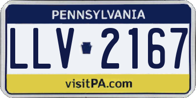 PA license plate LLV2167