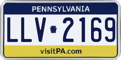 PA license plate LLV2169