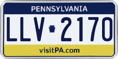 PA license plate LLV2170