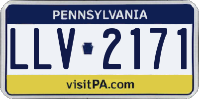 PA license plate LLV2171