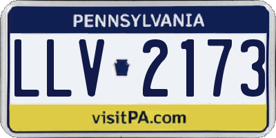 PA license plate LLV2173