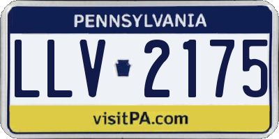 PA license plate LLV2175