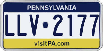 PA license plate LLV2177