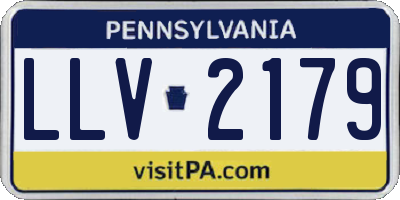 PA license plate LLV2179