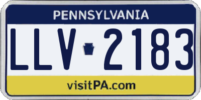 PA license plate LLV2183