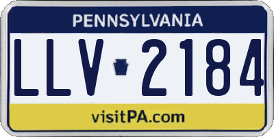 PA license plate LLV2184