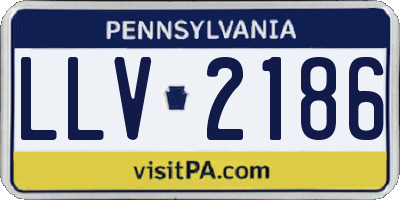PA license plate LLV2186