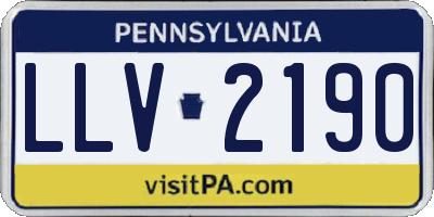 PA license plate LLV2190