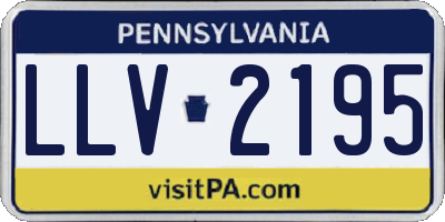 PA license plate LLV2195