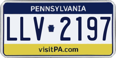 PA license plate LLV2197