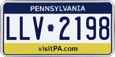 PA license plate LLV2198