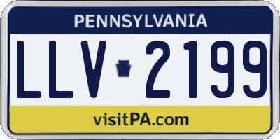 PA license plate LLV2199