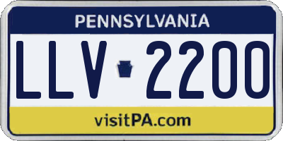 PA license plate LLV2200