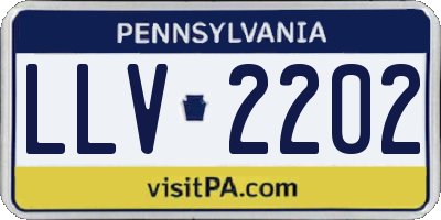PA license plate LLV2202