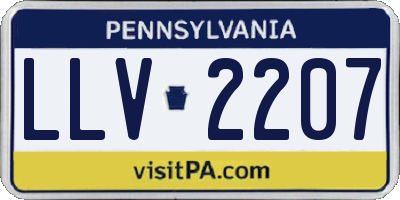 PA license plate LLV2207