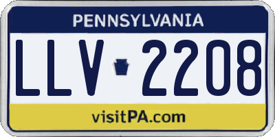 PA license plate LLV2208