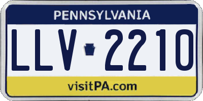 PA license plate LLV2210