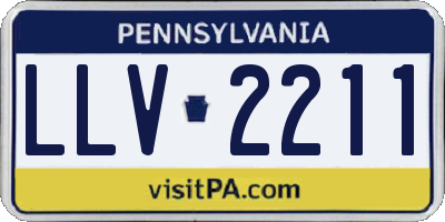 PA license plate LLV2211