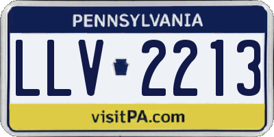 PA license plate LLV2213
