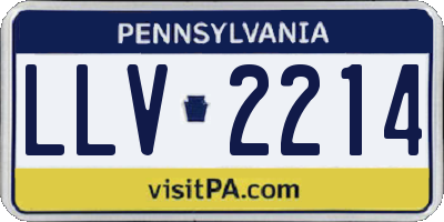PA license plate LLV2214