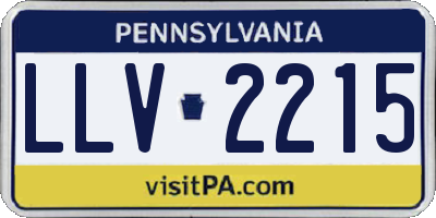 PA license plate LLV2215