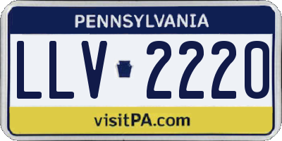 PA license plate LLV2220