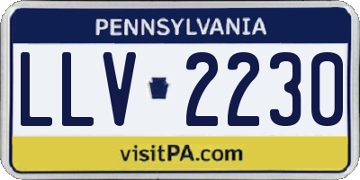 PA license plate LLV2230