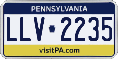 PA license plate LLV2235