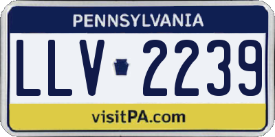PA license plate LLV2239