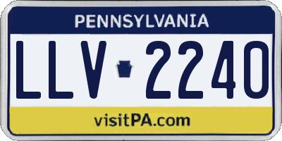 PA license plate LLV2240