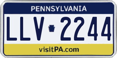 PA license plate LLV2244