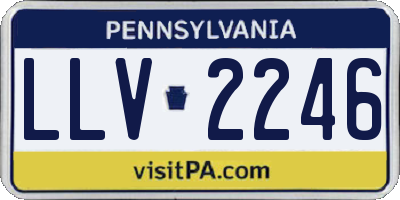 PA license plate LLV2246