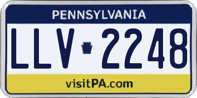 PA license plate LLV2248