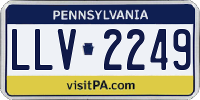 PA license plate LLV2249