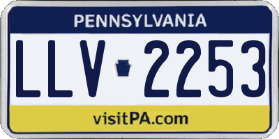 PA license plate LLV2253